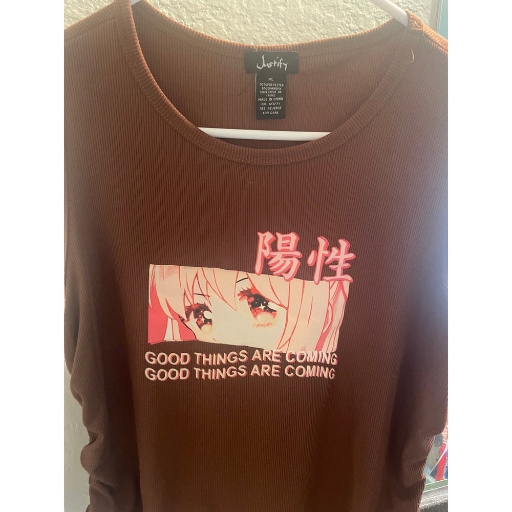Justify Teen Anime Shirt. Size X-Large